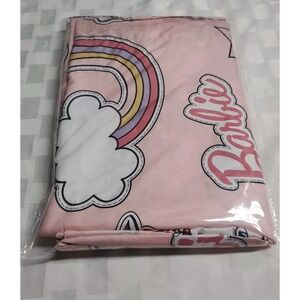 Barbie Twin Sheet Bedding Pink Cat Dog Donut Ring Rainbow Ice cream